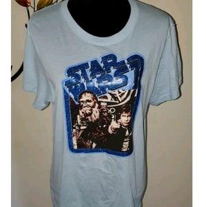 STAR WARS Women’s Light Blue  T SHIRT Han Solo And